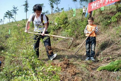 我排放我补偿—郑州日产车主植树育人行