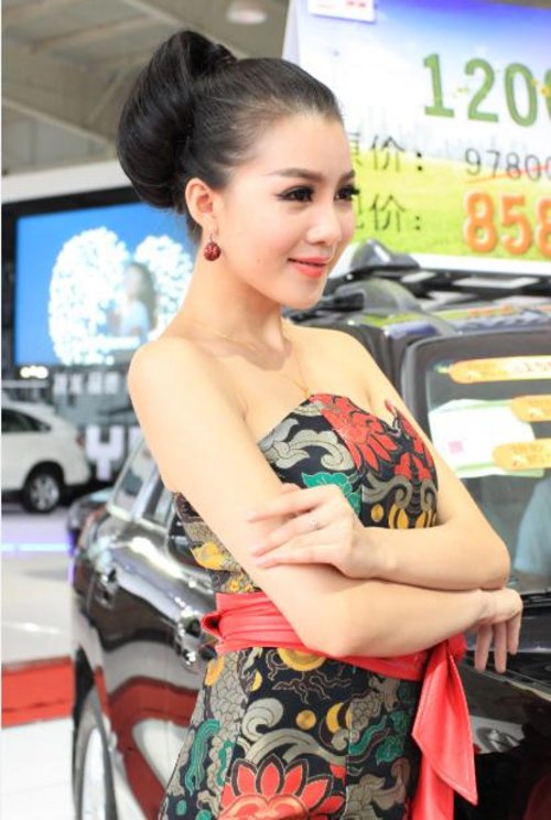 圣保罗车展美女车模图片