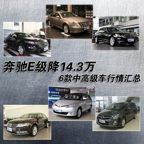 奔驰E级降14.3万 6款中高级车行情汇总