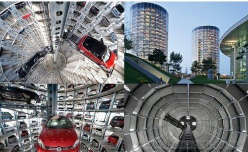 史上最牛全透明玻璃工厂大众德国停车场