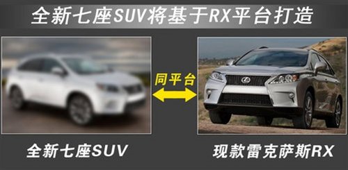 雷克萨斯将推出七座版SUV基于RX平台打造