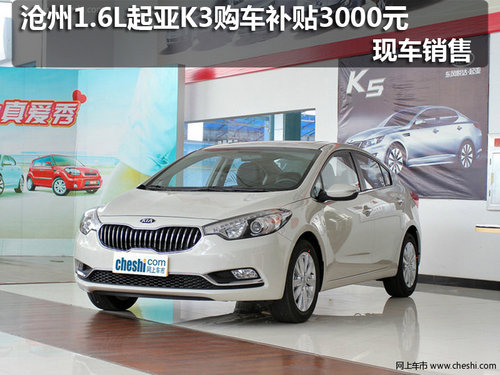 沧州1.6L起亚K3购车补贴3000元 现车销售