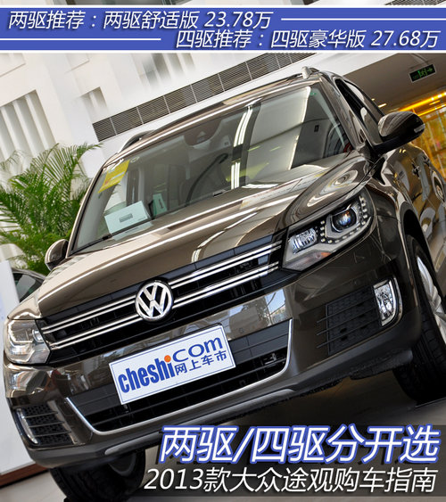 兩驅(qū)/四驅(qū)分開選 新款大眾途觀購車指南