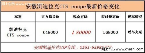 安徽凯迪拉克“拉斯维加斯之夜”CTS coupe钜惠