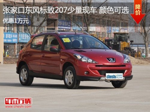 张家口东风标致207少量现车，优惠1万元