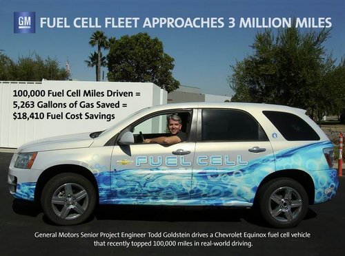雪佛兰Equinox燃料电池车行驶10万英里