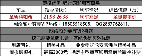 SUV首选科帕奇合肥雪佛兰钜惠3.2万元