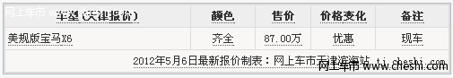 原装美规版宝马X6现车 天津特优价87万