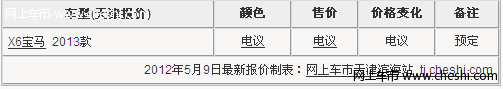 2013新款宝马X6新装上市 天津预定价优