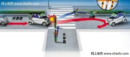 【图】奔驰smart车祸惨重 撞飞行人当场死亡