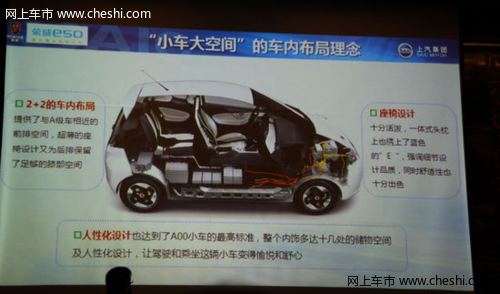 荣威E50定位都市电动小车　车内配置不俗