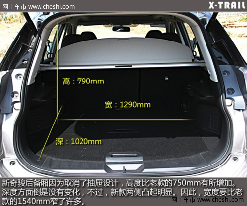 新奇骏空间：后排空间较老款有提升 后备厢增加感应式尾门