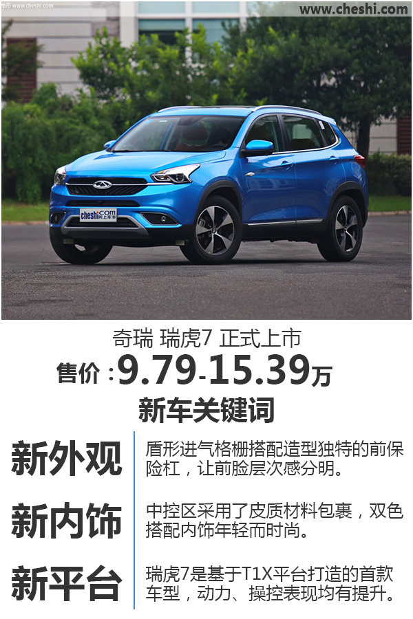 奇瑞新SUV-瑞虎7正式上市 售9.79万元起-图1