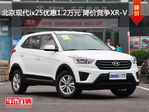 北京现代ix25优惠1.2万元 降价竞争XR-V-图1