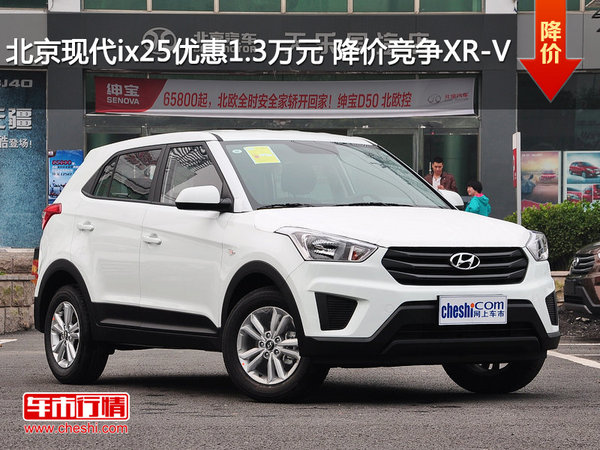 北京现代ix25优惠1.3万元 降价竞争XR-V-图1