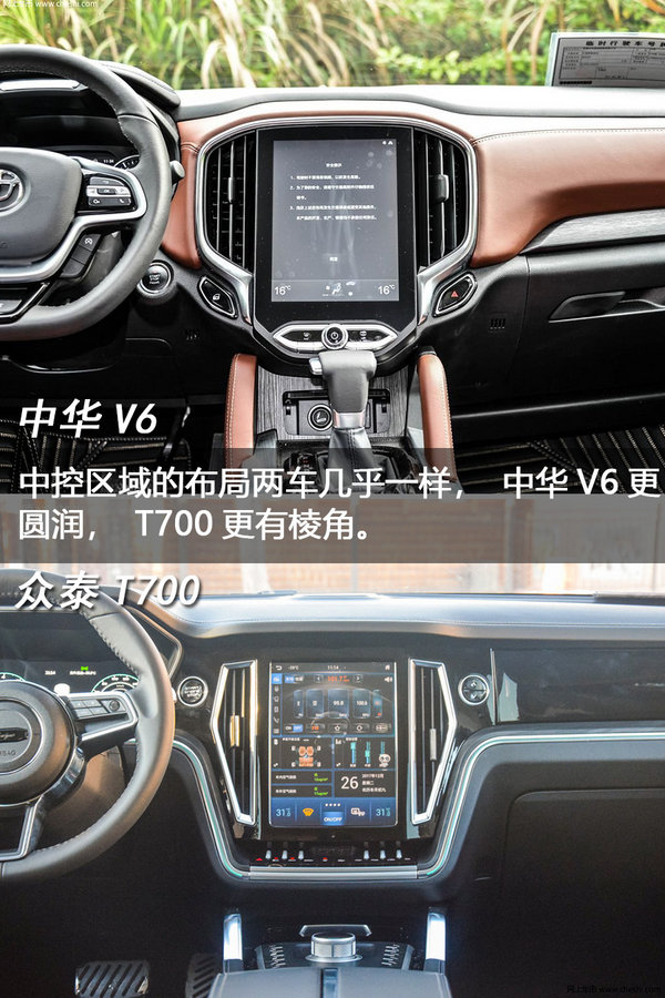 质量空间对比 中华V6和众泰T700买哪个好-图3