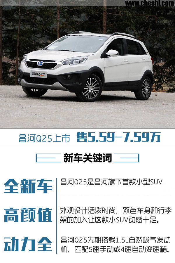 昌河全新SUV Q25上市 售5.59-7.59万元-图1