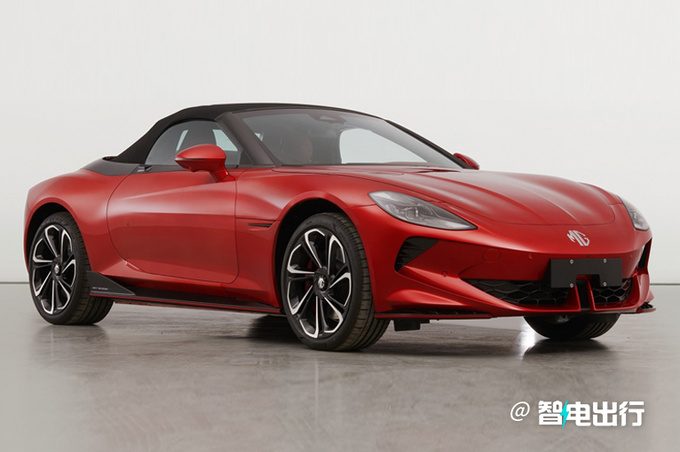 名爵首款纯电跑车实拍曝光配软顶敞篷 搭双电机-图1