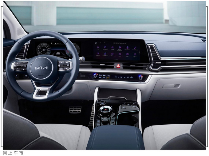 起亚全新SUV实车街拍搭1.6T引擎/比汉兰达耐看-图6