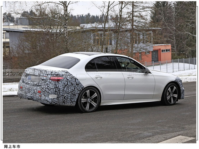 奔驰全新C级谍照曝光搭2.0T混动/换装全新大灯-图5