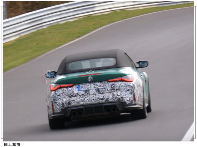 宝马全新M4敞篷版谍照搭3.0T V6/配黑色软顶-图5