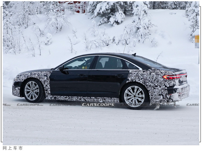 奥迪新款A8谍照曝光搭3.0T引擎/年内即将亮相-图2