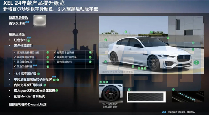 捷豹2024款XEL配置曝光增耀黑版 或官方降价-图5