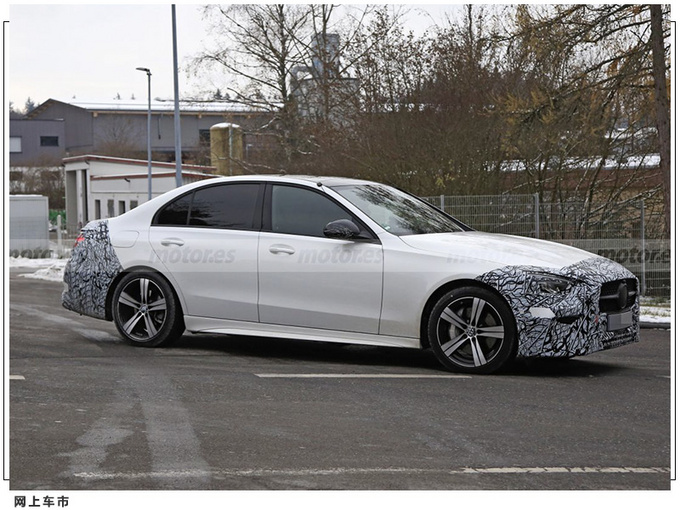 奔驰全新C级谍照曝光搭2.0T混动/换装全新大灯-图3