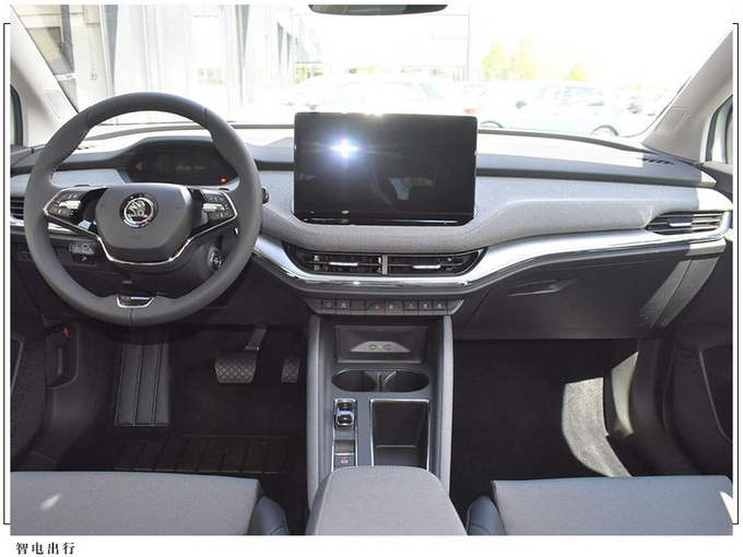 斯柯达ENYAQ iV实拍六边形格栅/配大尺寸悬浮屏-图4