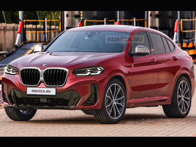 宝马新款X4渲染图曝光双出排气/X3同款前脸-图1