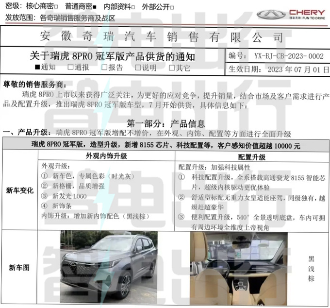 奇瑞新瑞虎8 PRO八天后上市 11.99起售 优惠1.2万-图6