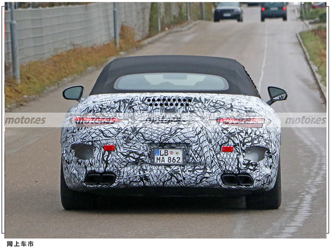 奔驰全新SL谍照曝光 配搭帆布车顶/与AMG GT同平台-图5