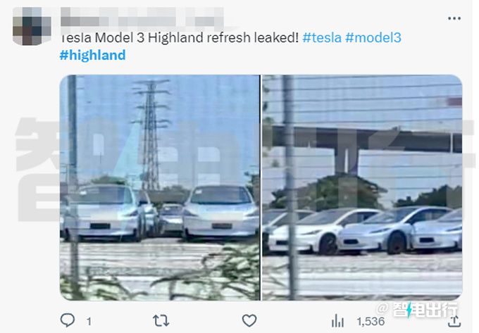 疑似特斯拉新款Model 3实车曝光下月开启量产-图1