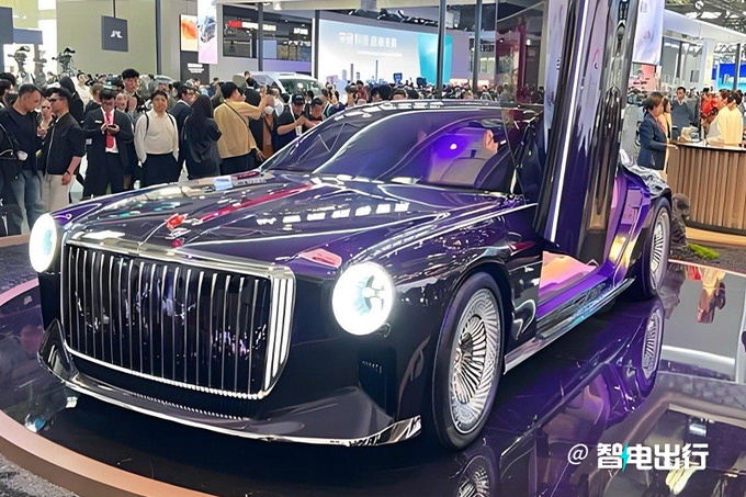 红旗金葵花概念车亮相大溜背造型 搭剪刀门+4座-图3