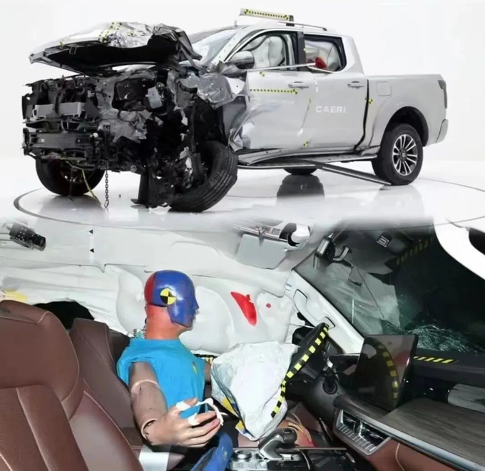 中保研碰撞测试首款皮卡长城山海炮同批次第一-图7