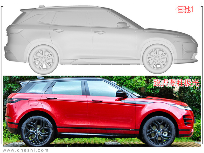 恒大首款SUV恒驰1曝光外观酷似路虎揽胜极光-图2