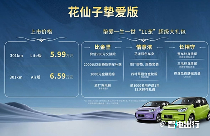 最高降1.2萬江淮新花仙子售5.99萬起 配置調整-圖1