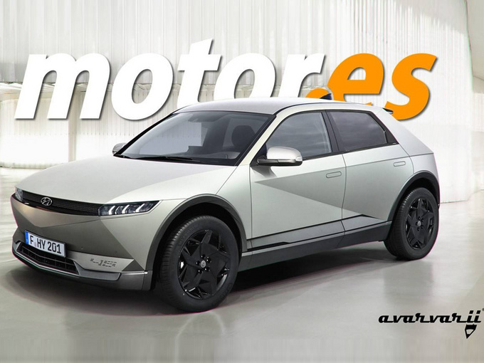 现代全新纯电SUV曝光轿跑外观/竞争XR-V纯电版-图1