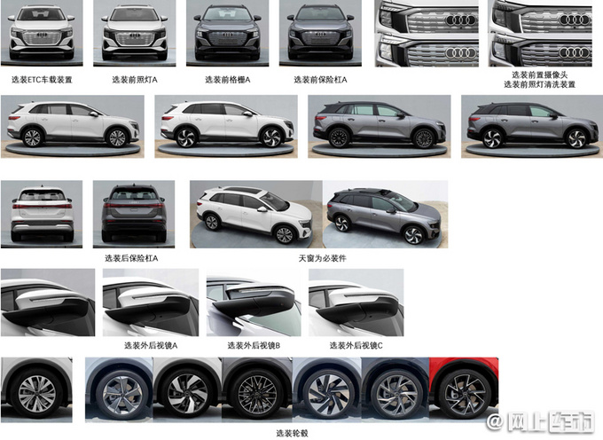 上汽奥迪Q6 e-tron实拍 前脸酷似Q8 提供三种动力-图1