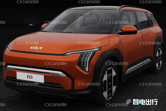 起亚新EV3实车曝光确认本月开售/内饰酷似宝马X1-图1