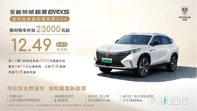 荣威eRX5官降2.3万4S店再降3千 比油车还便宜-图5