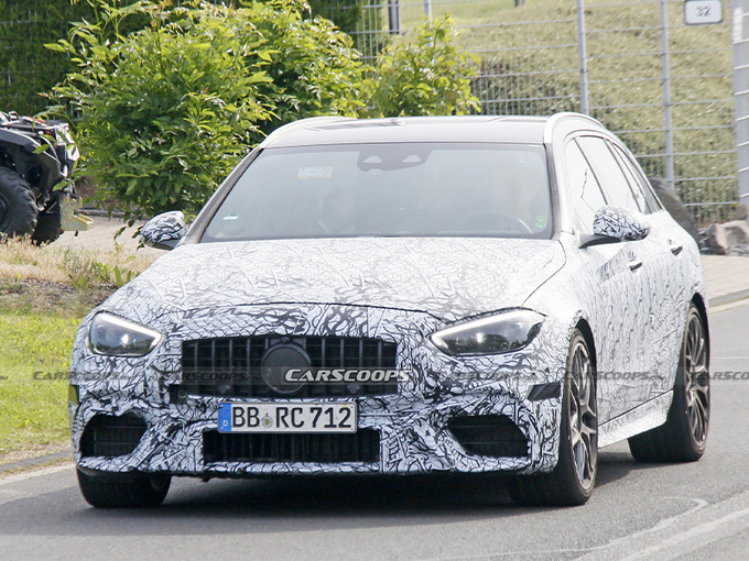 奔驰全新C63旅行版谍照换搭全新动力/性能再升级-图1