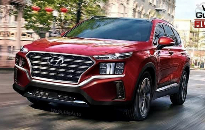 现代新款胜达实车曝光 搭1.6T引擎/尾灯像奥迪Q7-图1