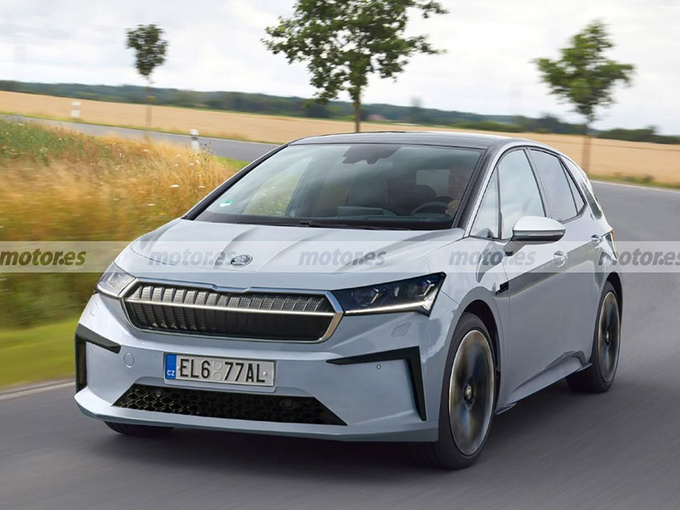 斯柯达全新纯电轿车曝光 封闭式格栅/ID.3同款车身-图1