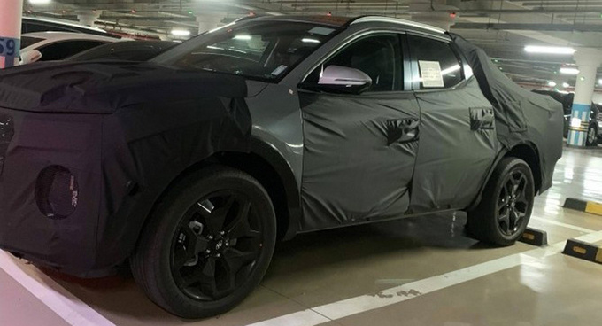 现代皮卡谍照终曝光承载式车身运动化风格-图2