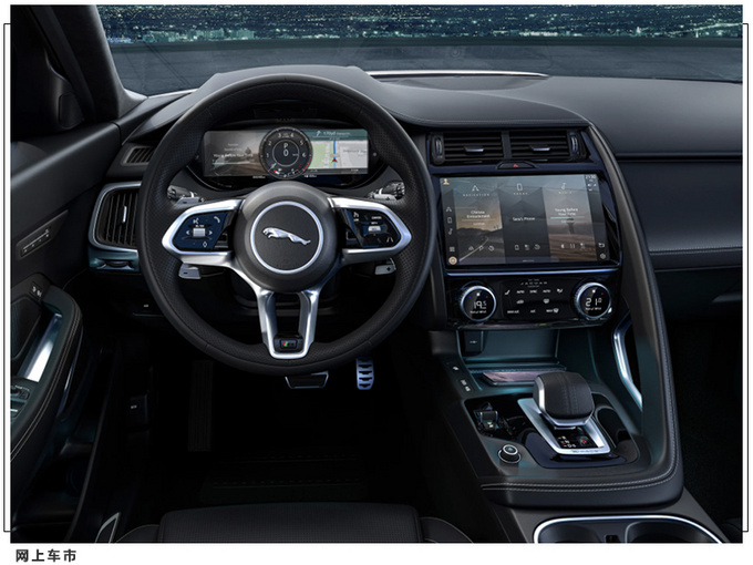 捷豹E-PACE新版本曝光黑色外观套件/弧形中控屏-图4