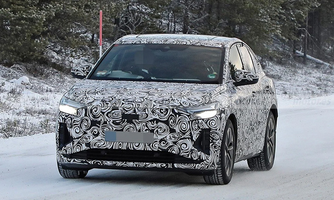 奥迪Q4 e-tron轿跑版谍照 溜背造型/明年首发亮相-图1