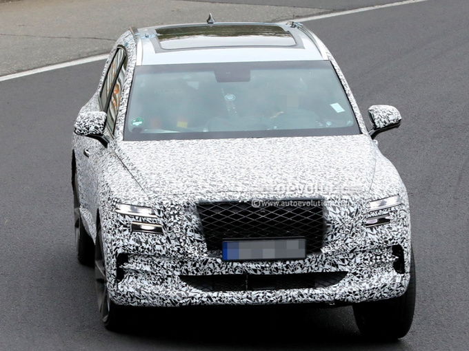 捷恩斯全新GV80谍照 下月发布/尺寸超奔驰GLE-图1