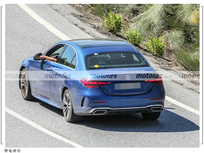 奔驰全新C300e谍照曝光 9月上市 搭插混系统-图2