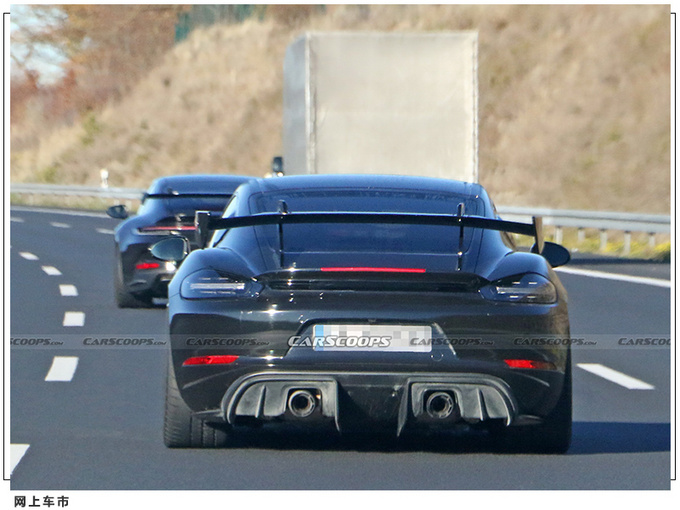 保时捷全新718 GT4 RS谍照搭4.0L引擎/大尺寸尾翼-图3